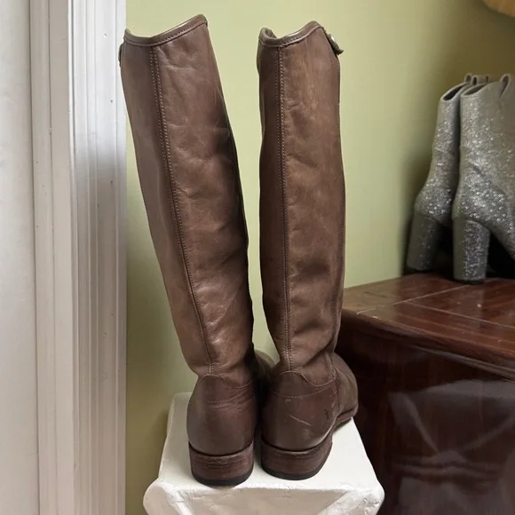 Frye Melissa Button 2 leather knee bootie - Picture 6 of 8